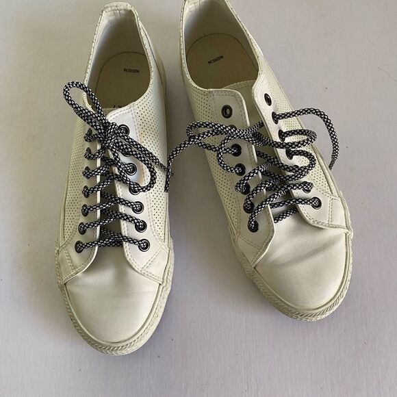 BEAMS HEART Men’s White Leather Sneakers Size M (9” to 9.5” US) - Picture 7 of 12